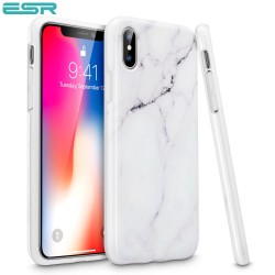 ESR Marble case for iPhone X, White Sierra