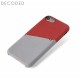 Decoded leather Back Cover for iPhone 8, 7, 6s, 6, Red/Grey