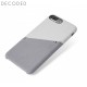 Carcasa piele Decoded Back Cover iPhone  8 Plus / 7 Plus / 6s Plus / 6 Plus, White / Grey