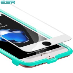 Folie sticla securizata ESR, Tempered Glass Full Coverage iPhone 8 / 7, White Edge