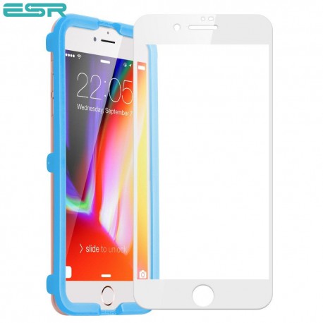 Folie sticla securizata ESR, Tempered Glass Full Coverage iPhone 6s / 6, White Edge