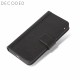 Leather wallet case with magnet closure for iPhone x Decoded black